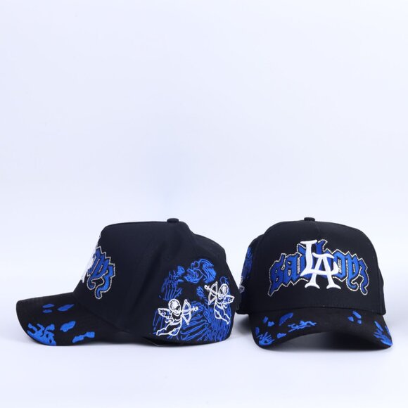 Junior H x Dandy Hats Sad Boy Angel Azul Embroidered Hat Y2K - Picture 4 of 5